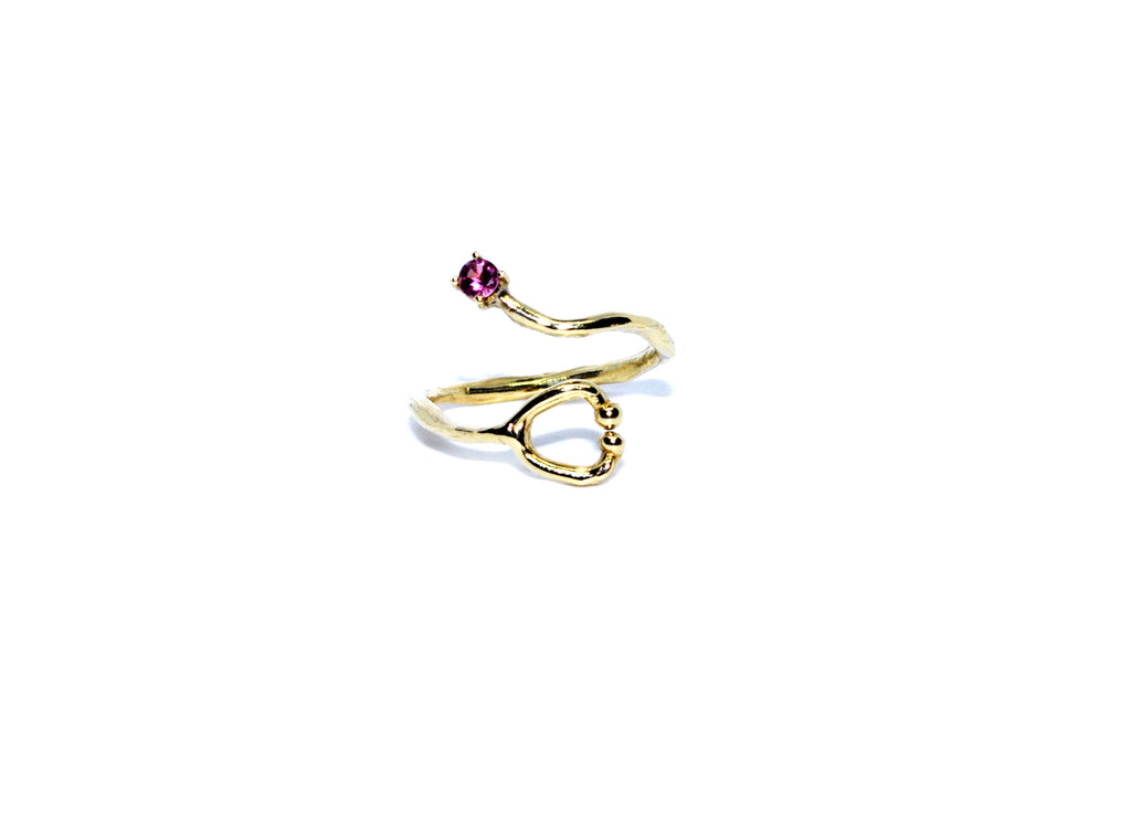 Pink stethoscope ring