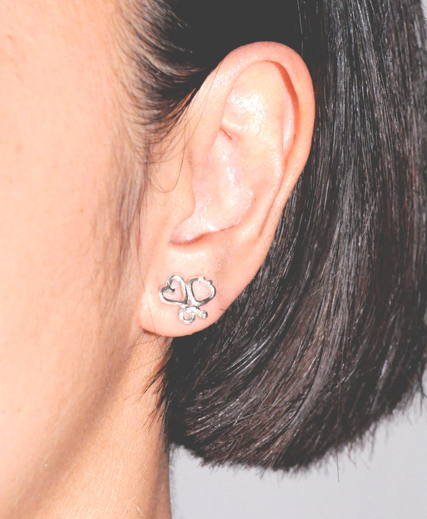 Stethoscope heart earrings